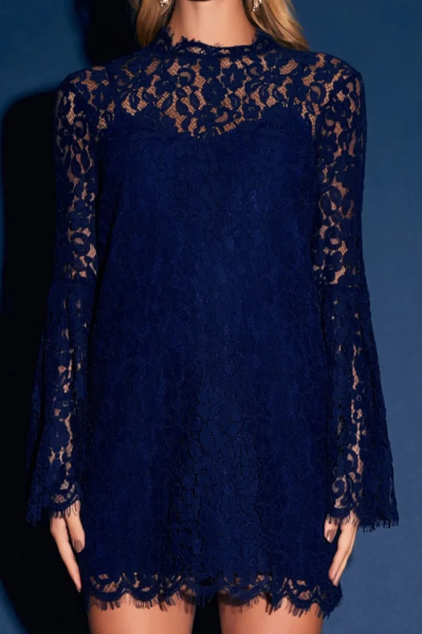 ENDLESS ROSE Lace Dresses | White Dresses*- Bell Sleeve Lace Dress