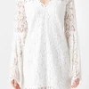 ENDLESS ROSE Lace Dresses | Tops*- Bell Sleeve V-Neck Lace Dress IVORY