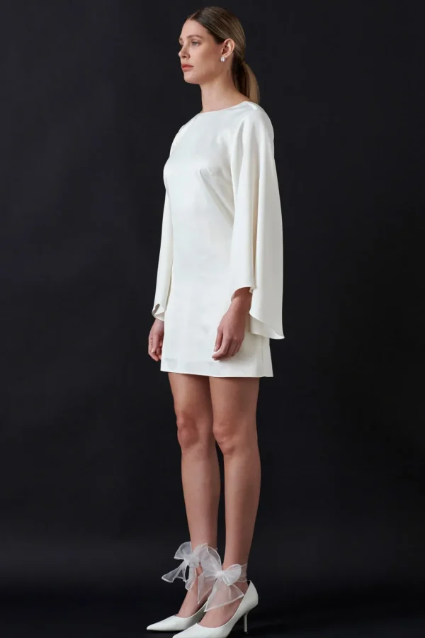 ENDLESS ROSE White Dresses | Tops*- Bell-Sleeve Mini Dress WHITE