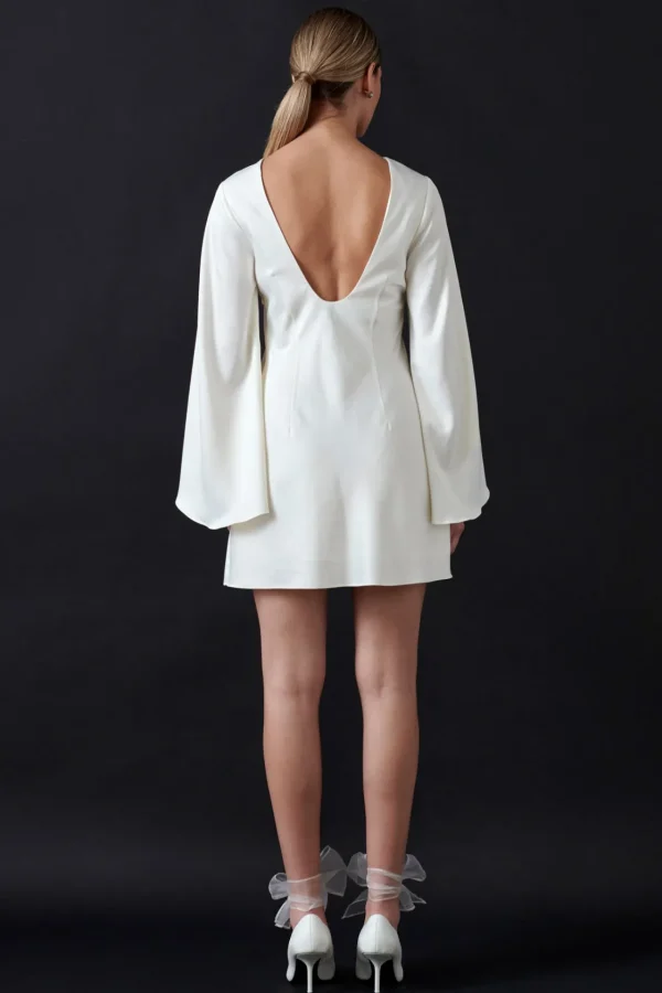 ENDLESS ROSE White Dresses | Tops*- Bell-Sleeve Mini Dress WHITE