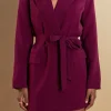 ENDLESS ROSE Blazers | Tops*- Belted Blazer WINE