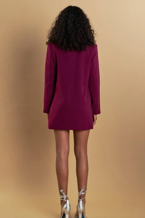 ENDLESS ROSE Blazers | Tops*- Belted Blazer WINE