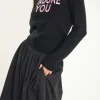 ENDLESS ROSE Skirts | Tops*- Belted Blouson Midi Skirt BLACK