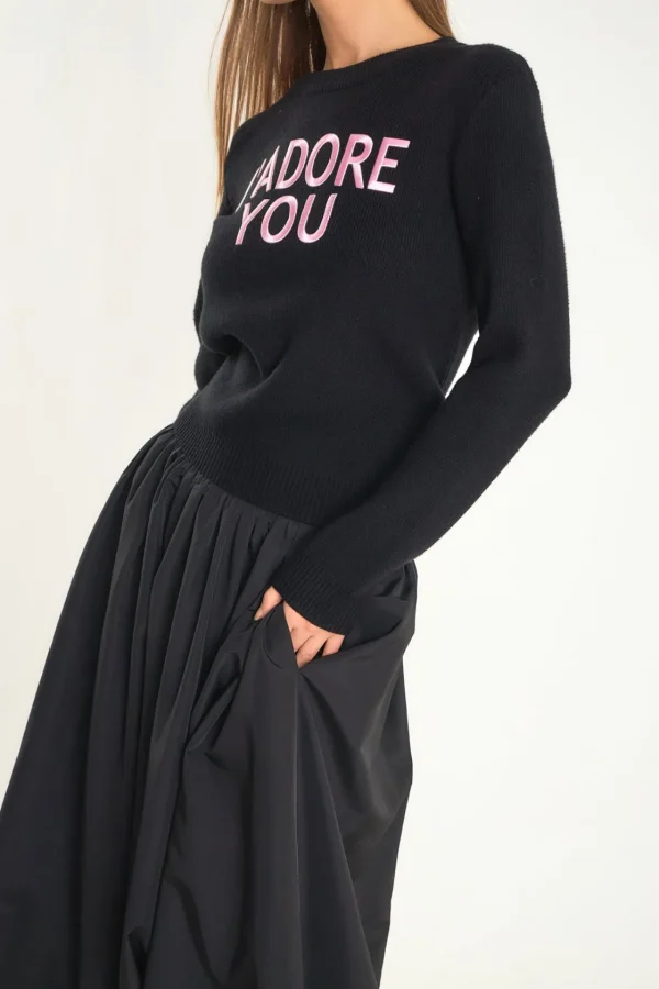 ENDLESS ROSE Skirts | Tops*- Belted Blouson Midi Skirt BLACK