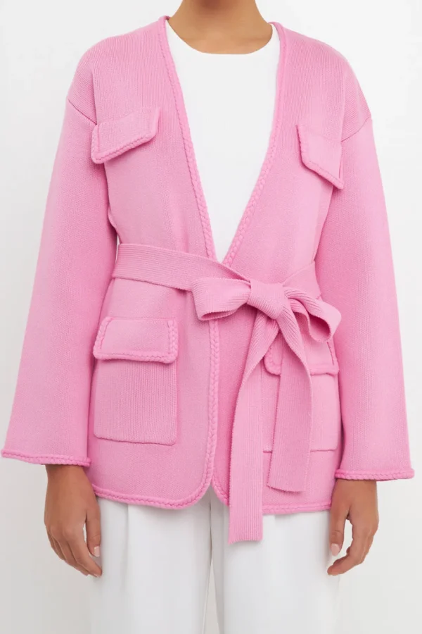 ENDLESS ROSE Sweaters & Knits*- Belted Cardigan