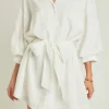 ENDLESS ROSE White Dresses | Tops*- Belted Mini Shirt Dress