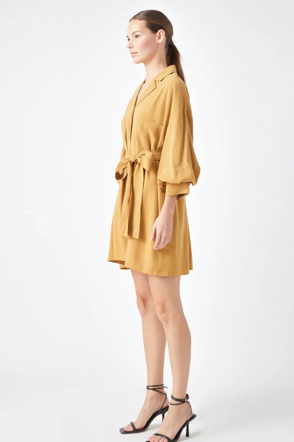 ENDLESS ROSE White Dresses | Tops*- Belted Mini Shirt Dress