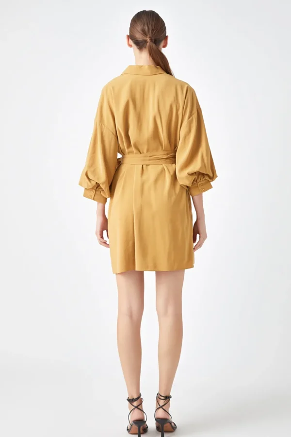ENDLESS ROSE White Dresses | Tops*- Belted Mini Shirt Dress