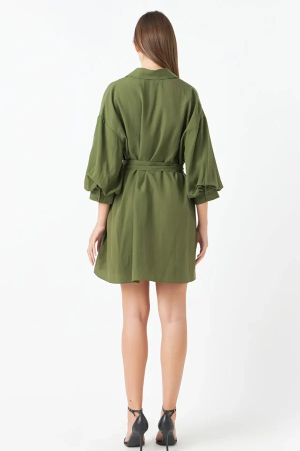 ENDLESS ROSE White Dresses | Tops*- Belted Mini Shirt Dress
