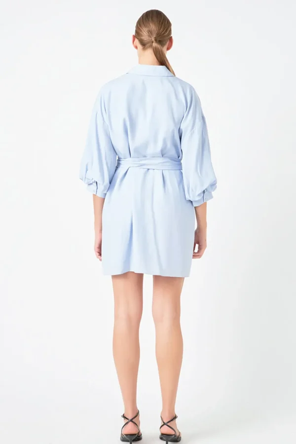 ENDLESS ROSE White Dresses | Tops*- Belted Mini Shirt Dress