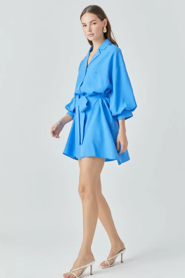 ENDLESS ROSE White Dresses | Tops*- Belted Mini Shirt Dress