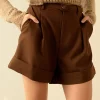 ENDLESS ROSE Shorts & Skorts | Tops*- Belted Shorts Trousers ESPRESSO