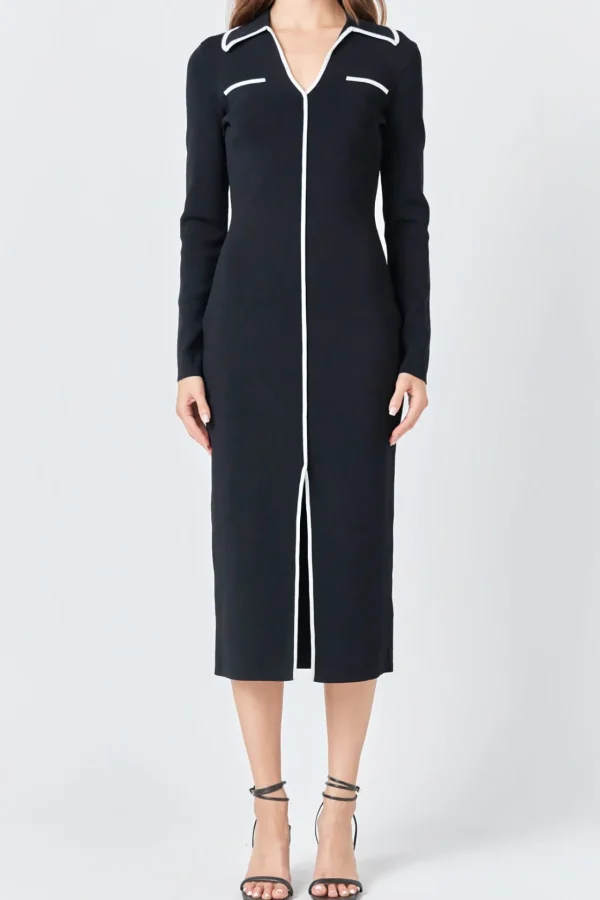 ENDLESS ROSE Sweaters & Knits | Tops*- Binded Midi Dress BLACK
