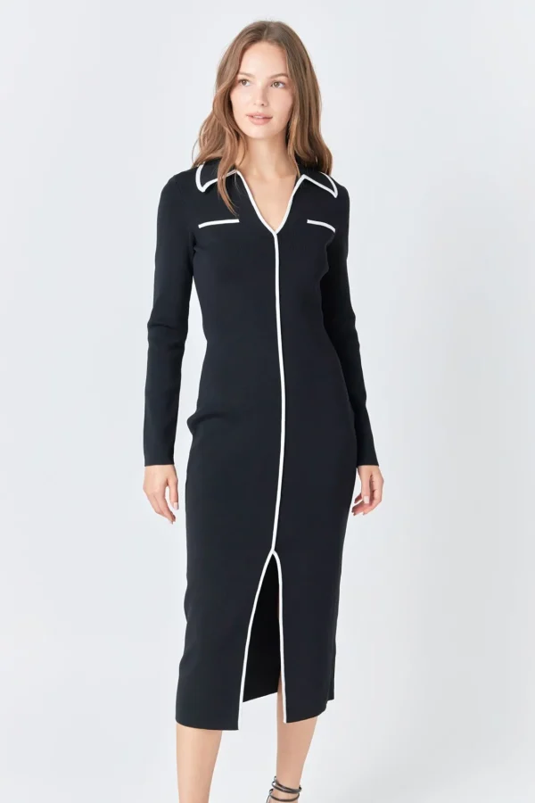ENDLESS ROSE Sweaters & Knits | Tops*- Binded Midi Dress BLACK