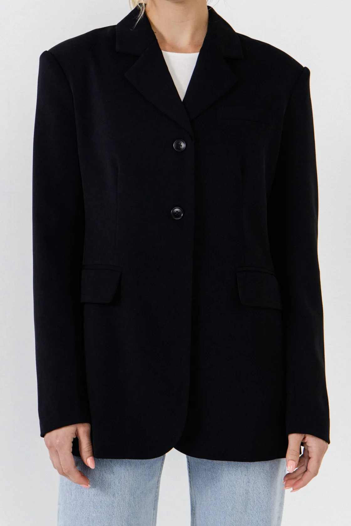 endless_rose__blazer_with_0.webp ENDLESS ROSE Blazers | Tops*- Blazer With Buttons BLACK