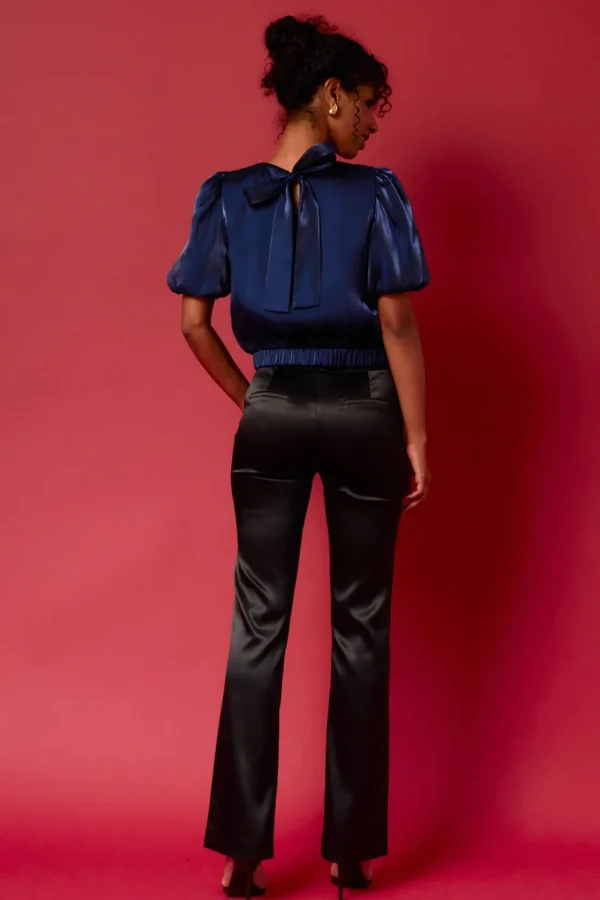 ENDLESS ROSE Tops*- Blouson Sheen Top NAVY