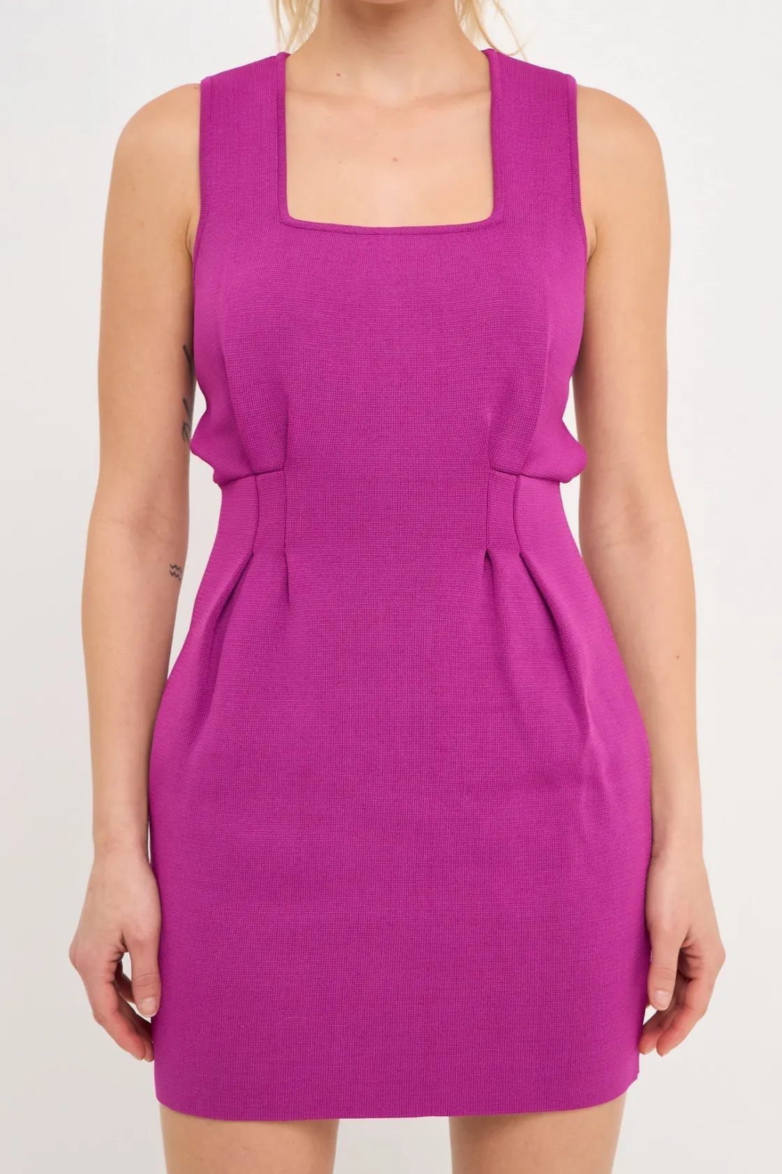 endless_rose__bodycon_kni_0.webp ENDLESS ROSE Sweaters & Knits | Tops*- Bodycon Knit Dress with Square Neckline