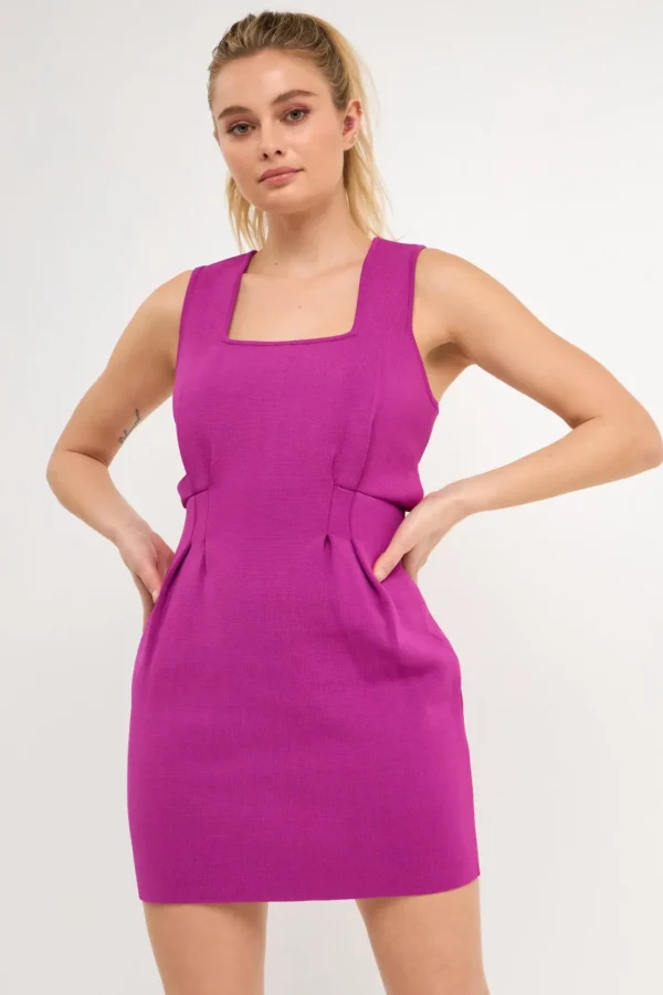 ENDLESS ROSE Sweaters & Knits | Tops*- Bodycon Knit Dress with Square Neckline