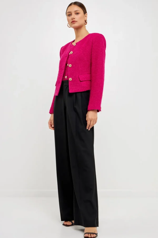 ENDLESS ROSE Matching Sets | Jackets & Coats*- Boucle Jacket BERRY