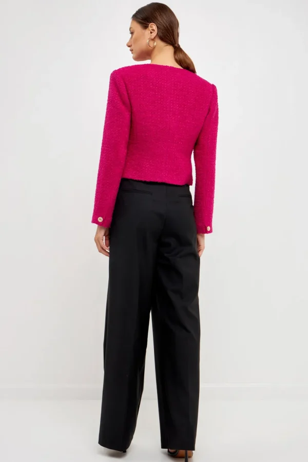 ENDLESS ROSE Matching Sets | Jackets & Coats*- Boucle Jacket BERRY