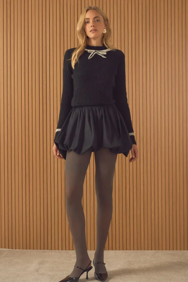 ENDLESS ROSE Sweaters & Knits | Tops*- Boucle Knit Sweater BLACK