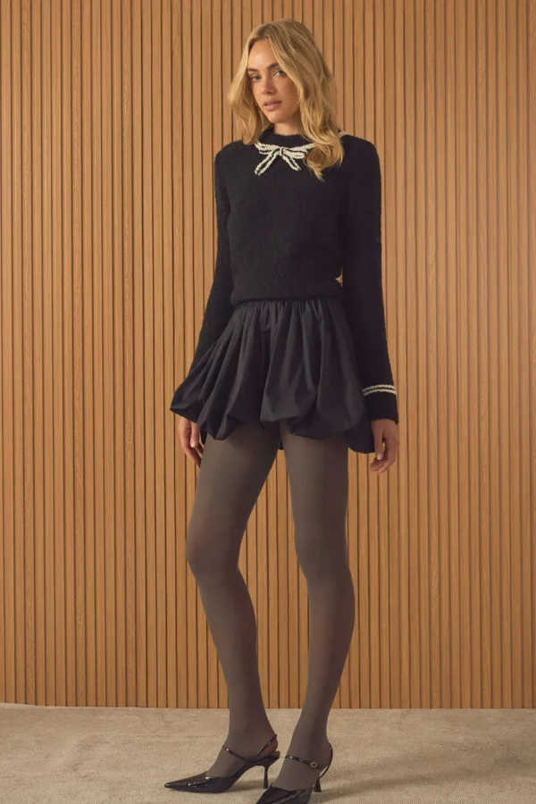 ENDLESS ROSE Sweaters & Knits | Tops*- Boucle Knit Sweater BLACK