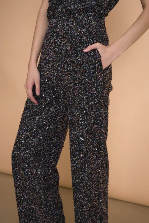 ENDLESS ROSE Matching Sets | Pants*- Boucle Tweed Pants BLACKMULTI