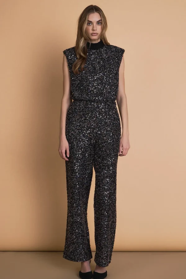ENDLESS ROSE Matching Sets | Pants*- Boucle Tweed Pants BLACKMULTI