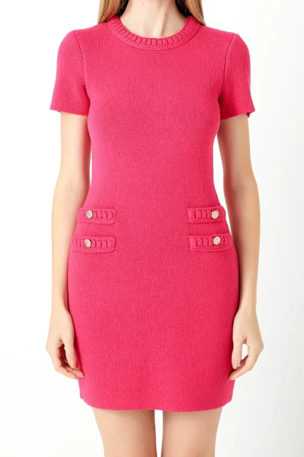 ENDLESS ROSE Knit Dresses | Sweaters & Knits*- Braided Mini Knit Dress