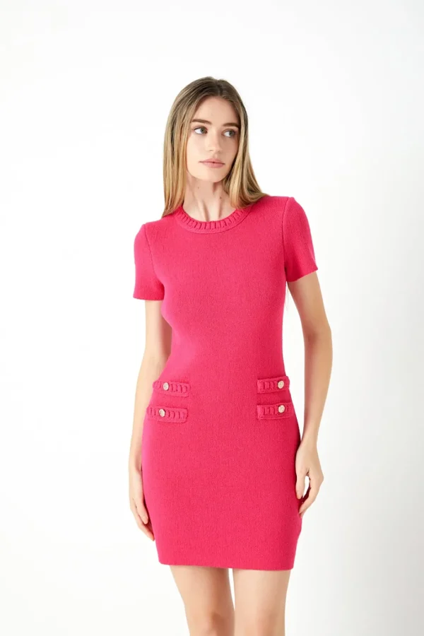 ENDLESS ROSE Knit Dresses | Sweaters & Knits*- Braided Mini Knit Dress