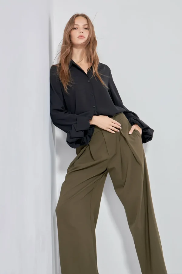 ENDLESS ROSE Shirts & Blouses | Tops*- Bubble Accent Dress Shirt