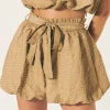 ENDLESS ROSE Matching Sets | Shorts & Skorts*- Bubble Elastic Shorts TAN