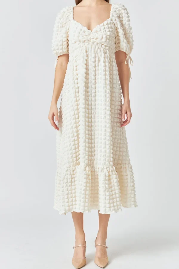 ENDLESS ROSE White Dresses | Tops*- Bubble Puff Sleeve Maxi Dress
