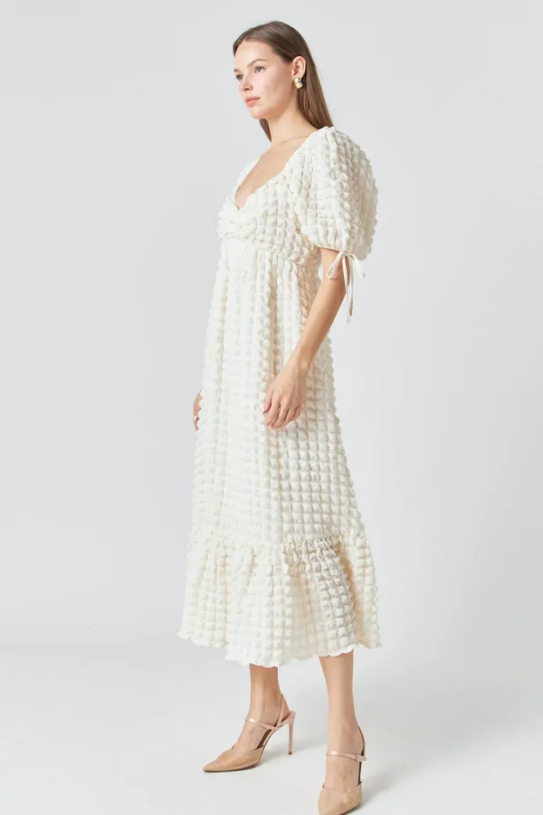ENDLESS ROSE White Dresses | Tops*- Bubble Puff Sleeve Maxi Dress
