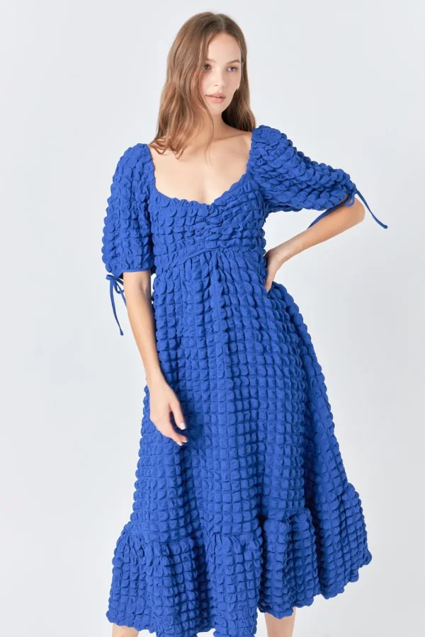 ENDLESS ROSE White Dresses | Tops*- Bubble Puff Sleeve Maxi Dress