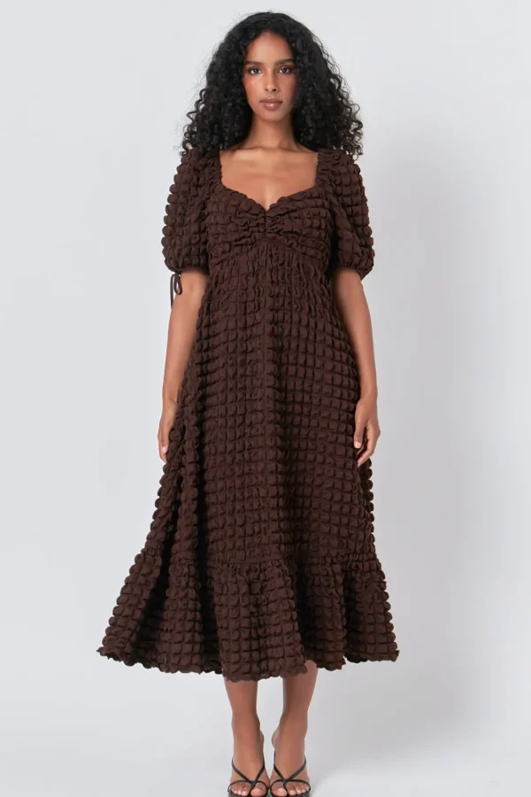 ENDLESS ROSE White Dresses | Tops*- Bubble Puff Sleeve Maxi Dress