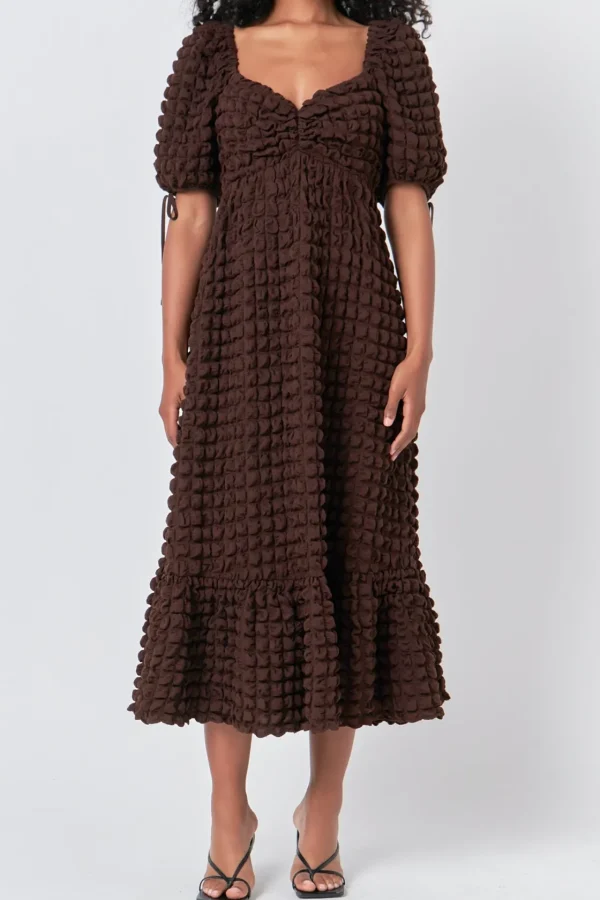 ENDLESS ROSE White Dresses | Tops*- Bubble Puff Sleeve Maxi Dress