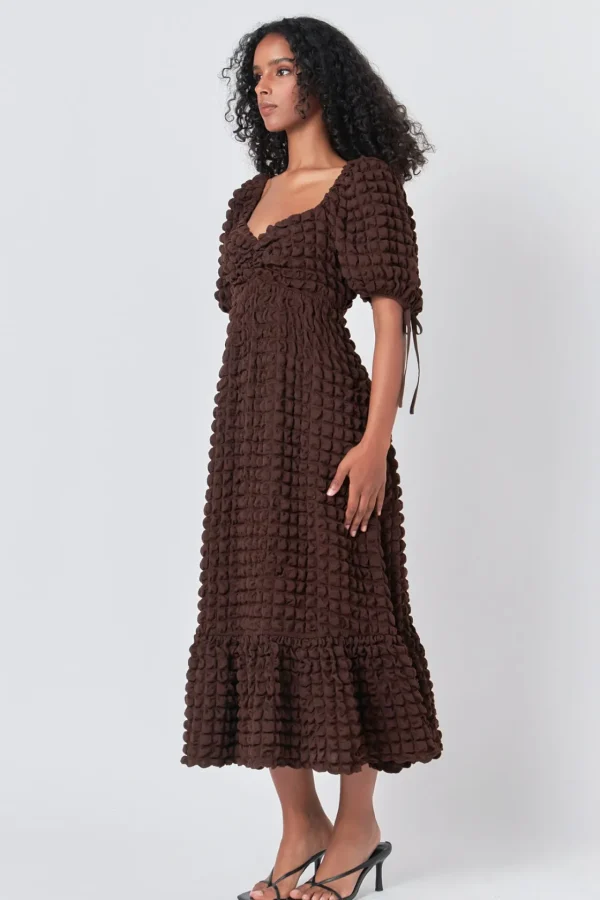 ENDLESS ROSE White Dresses | Tops*- Bubble Puff Sleeve Maxi Dress