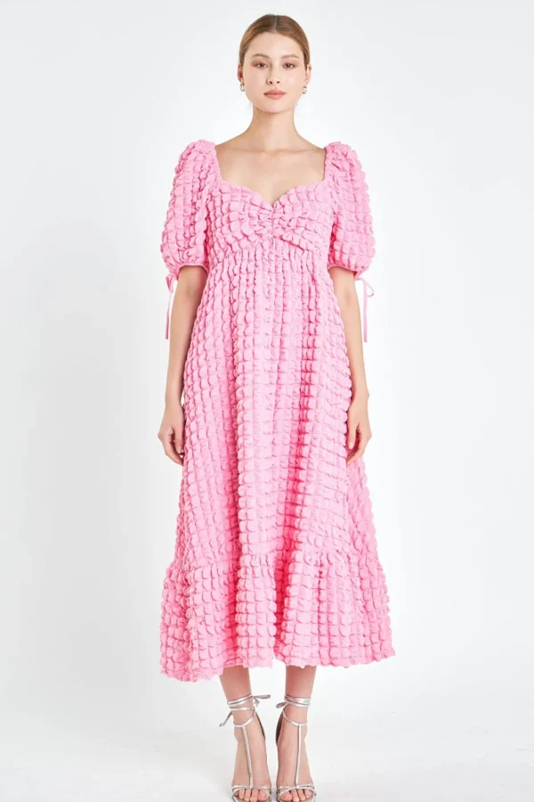 ENDLESS ROSE White Dresses | Tops*- Bubble Puff Sleeve Maxi Dress