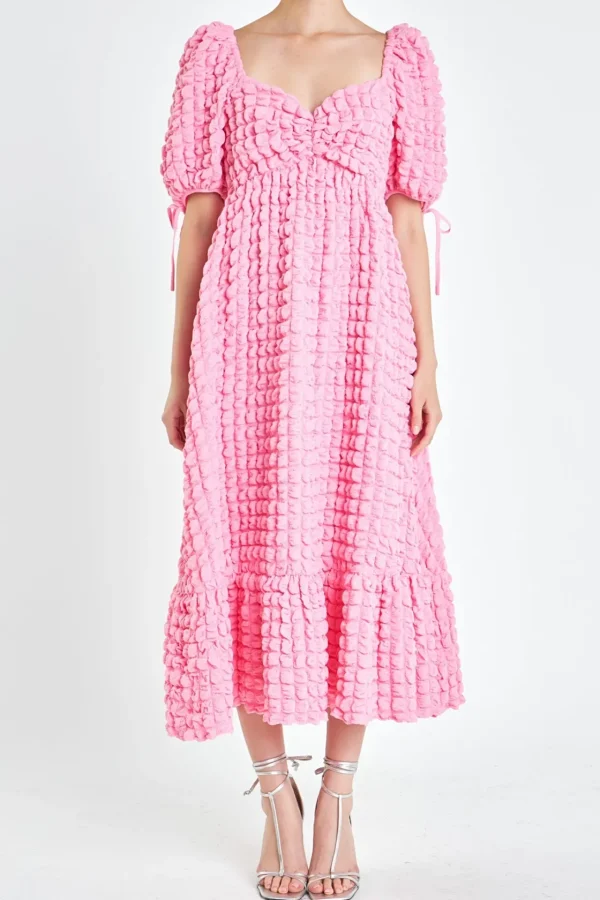 ENDLESS ROSE White Dresses | Tops*- Bubble Puff Sleeve Maxi Dress