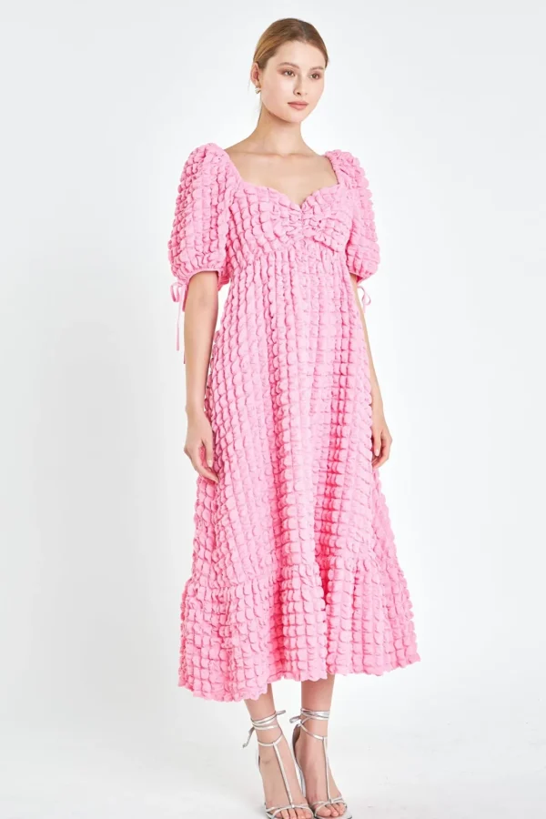 ENDLESS ROSE White Dresses | Tops*- Bubble Puff Sleeve Maxi Dress