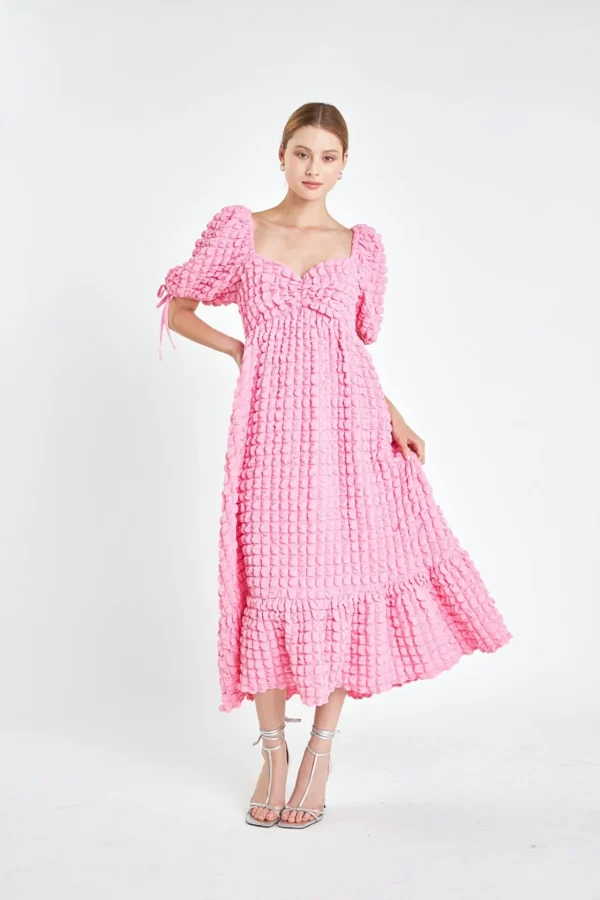 ENDLESS ROSE White Dresses | Tops*- Bubble Puff Sleeve Maxi Dress