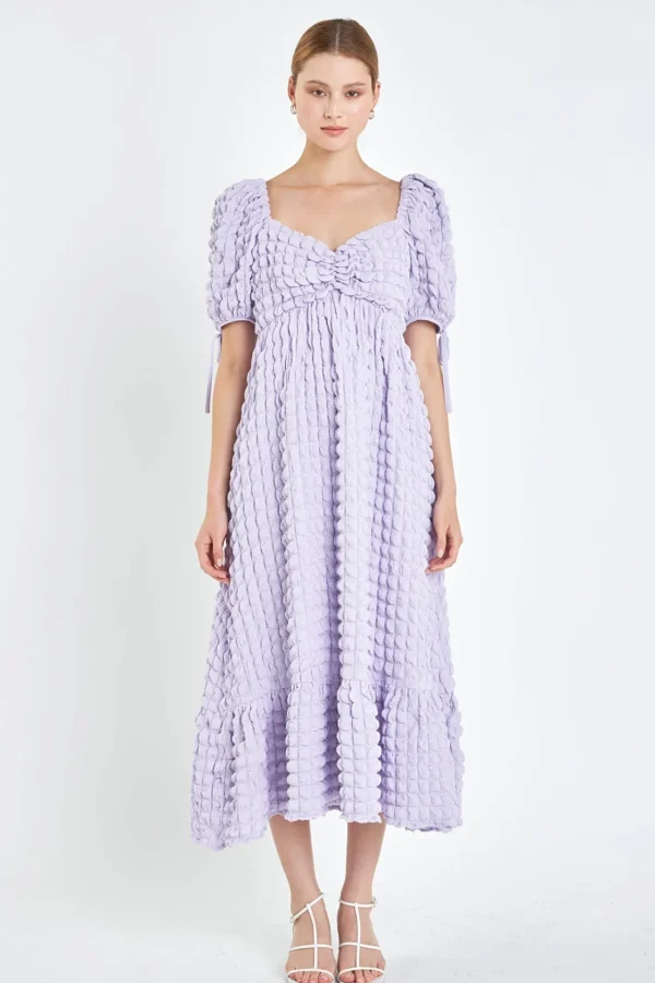 ENDLESS ROSE White Dresses | Tops*- Bubble Puff Sleeve Maxi Dress