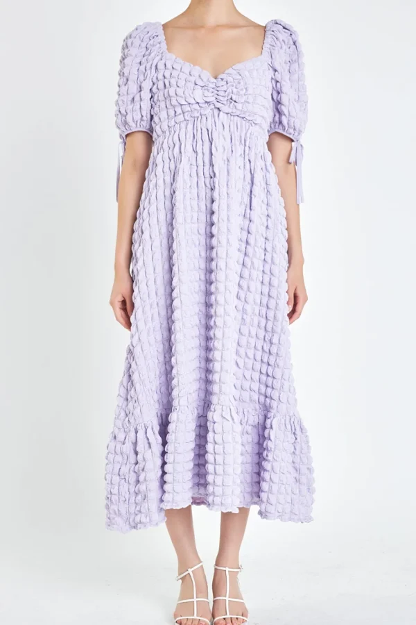 ENDLESS ROSE White Dresses | Tops*- Bubble Puff Sleeve Maxi Dress