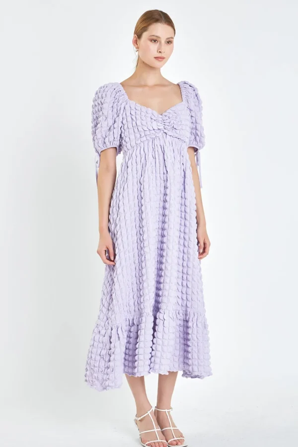 ENDLESS ROSE White Dresses | Tops*- Bubble Puff Sleeve Maxi Dress