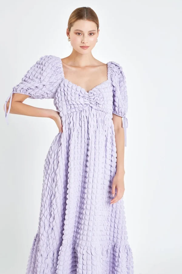 ENDLESS ROSE White Dresses | Tops*- Bubble Puff Sleeve Maxi Dress