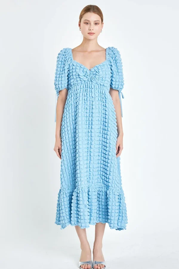 ENDLESS ROSE White Dresses | Tops*- Bubble Puff Sleeve Maxi Dress