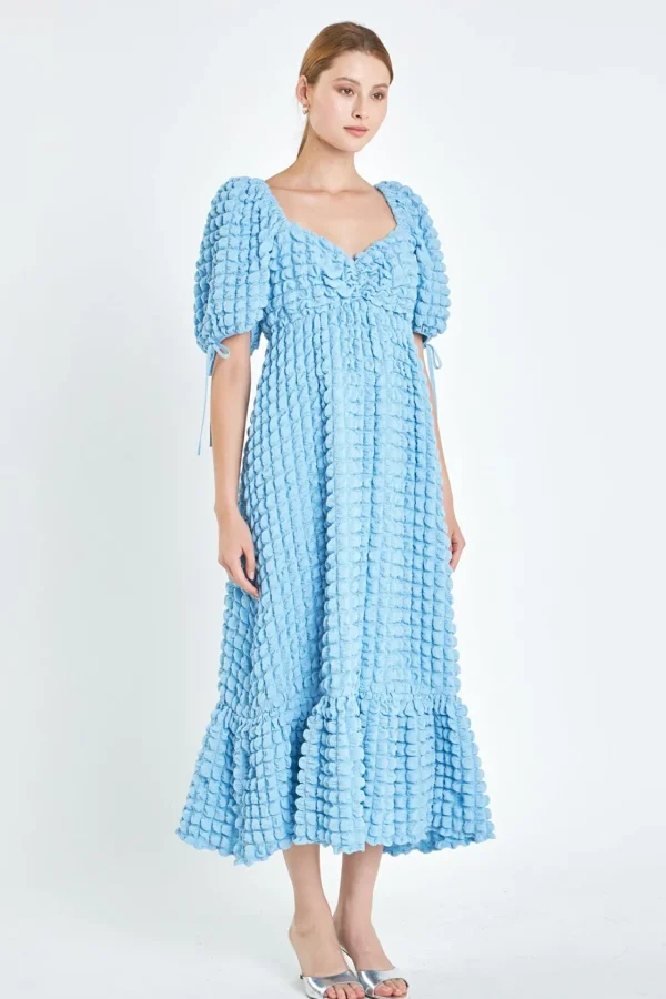 ENDLESS ROSE White Dresses | Tops*- Bubble Puff Sleeve Maxi Dress