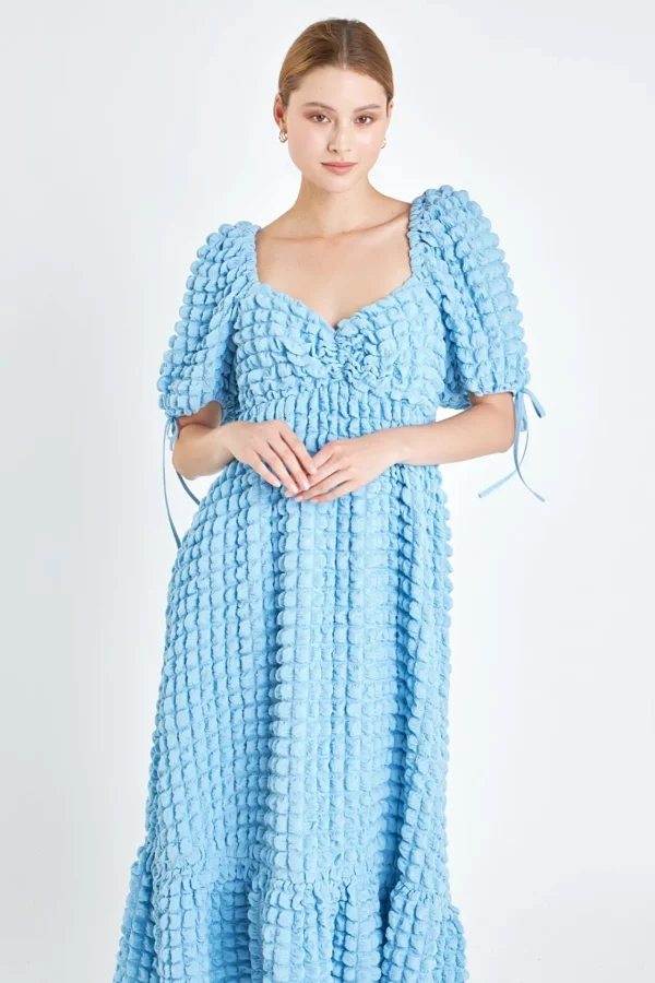 ENDLESS ROSE White Dresses | Tops*- Bubble Puff Sleeve Maxi Dress