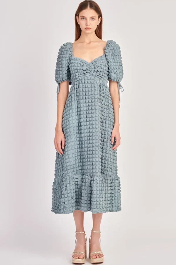 ENDLESS ROSE White Dresses | Tops*- Bubble Puff Sleeve Maxi Dress